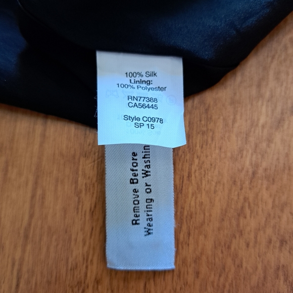 MADEWELL - NWOT - 100% Silk - Lined Skirt - Size 0 - Black/White Print - Picture 6 of 8